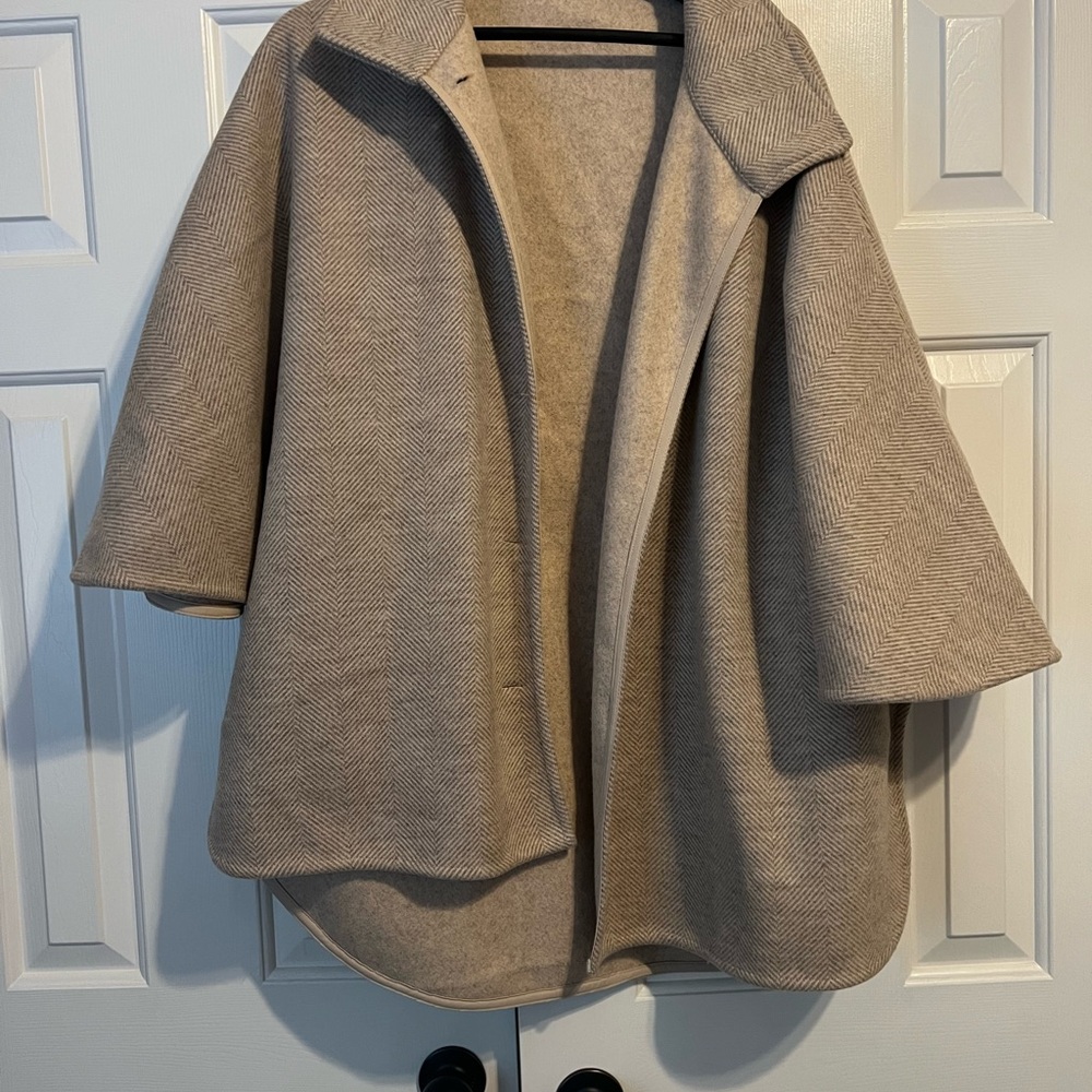 Ann Taylor Taupe Cape Jacket